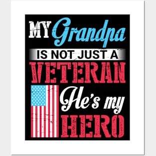 Happy Veteran Memorial Day Grandpa Posters and Art